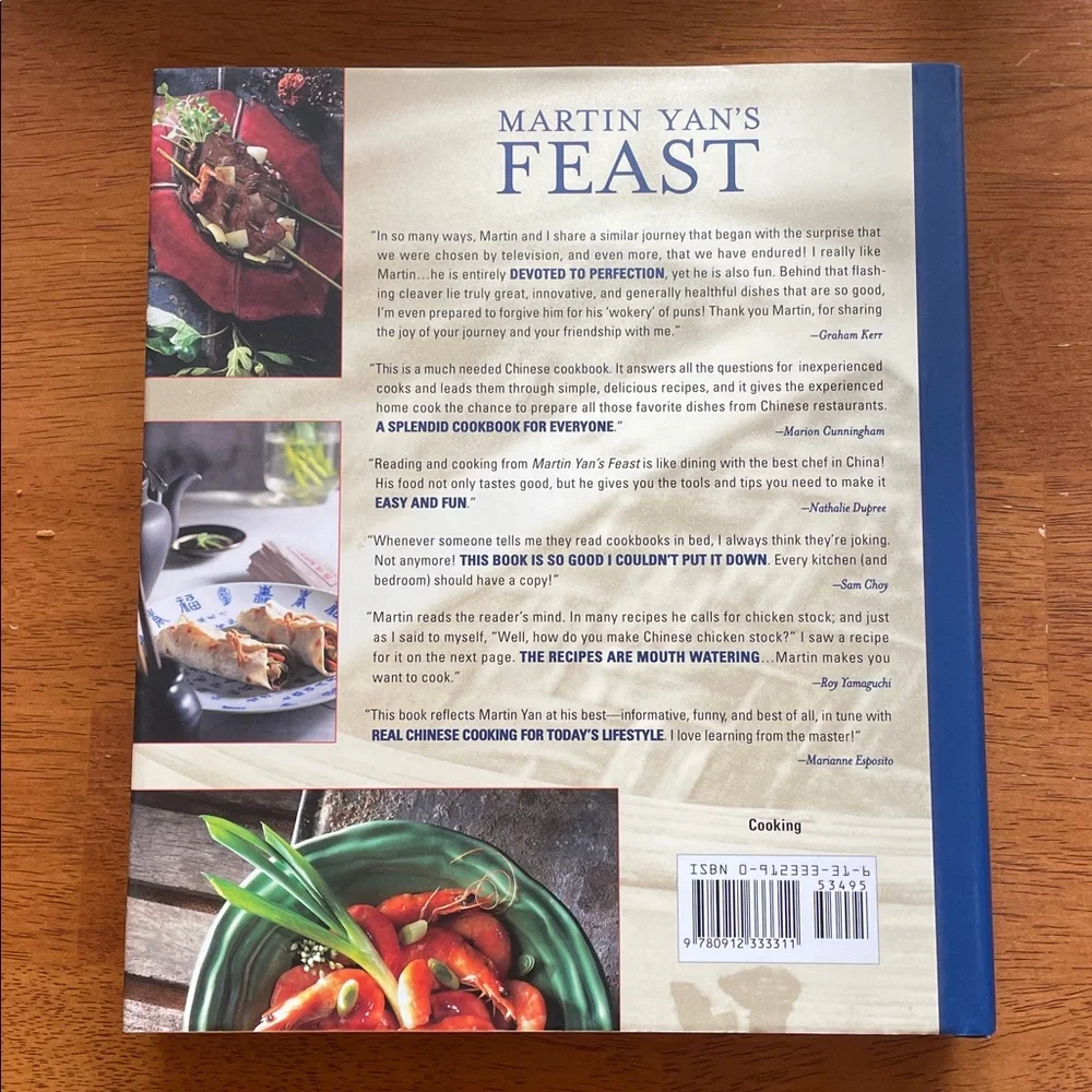 SIGNED Martin Yan Cookbook - Martin Yan’s Feast